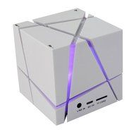 Megadream Portable Wireless Bluetooth 4.0 Cube Stereo Speaker with LED Flashing Light Support Handsfree Call with... N17