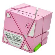 Megadream Portable Wireless Bluetooth 4.0 Cube Stereo Speaker with LED Flashing Light Support Handsfree Call with... N26