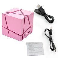 Megadream Portable Wireless Bluetooth 4.0 Cube Stereo Speaker with LED Flashing Light Support Handsfree Call with... N28