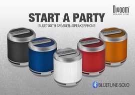 DIVOOM Bluetune Solo White FREE CARRYING POUCH Official USA Seller, Loud Wireless Bluetooth Rechargeable Portable... N2