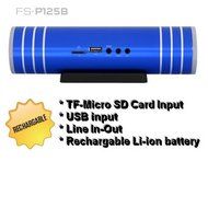 Frisby Portable Rechargable Speaker Radio for Laptop Iphone MP3 Phone with TF Mini SD USB Memory Card Audio Inputs N2