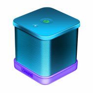 iSound iGlowSound Cube Wired Speaker (blue) N4