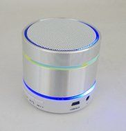 Mini Lightweight Stereo Sound Bluetooth Speakers with Colorful Led Light Rechargeable Battery Build in FM Radio...