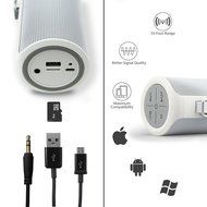 Volume and Bass Hi-Fi Wireless Bluetooth Speaker for Bluetooth Enabled Devices - White N6