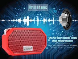 Cewaal Waterproof Bluetooth Speaker, Outdoor/Shower CRS 4.0 Stereo Portable Sports Speaker,Light Weight,Built-in... N11