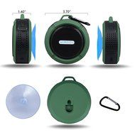 Exclusive Portable Wireless Waterproof Bluetooth Shower Speaker with Built-in Microphone Olive N2