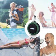 Exclusive Portable Wireless Waterproof Bluetooth Shower Speaker with Built-in Microphone Olive N3