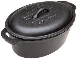 Old Mountain Pre Seasoned 10118 4 Quart Casserole with Dome Lid and Two End Handles