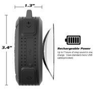 Waterproof Bluetooth Shower Speaker-The Original Wireless Portable Outdoor Rated Best &amp; Loudest by Bolden Design... N3