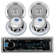 Kenwood KMRM315BT Waterproof Bluetooth Marine Boat Yacht Digital USB AUX Radio Stereo Player With 4 X 500 Watts...
