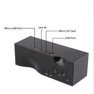 Welllon 2X5W Dual-Driver Portable Bluetooth Speaker with Built-in Mic - Black N4
