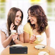 Welllon 2X5W Dual-Driver Portable Bluetooth Speaker with Built-in Mic - Black N6
