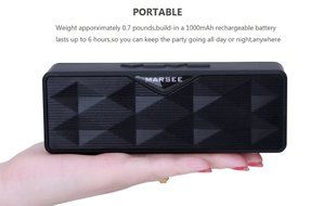 MARSEE X5 Bluetooth Speaker,1020mAh Portable Wireless Speaker(Music Streaming &amp; Hands-Free Calling, 6W 40mm Driver... N3