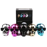 LANSHENG(Gold) Plastic Metallic SKULL Wireless Bluetooth Speaker Sunglass NFC Speaker N2