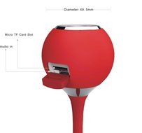 PINGKO Waterproof Wireless Bluetooth Speaker For Portable Outdoor with Dustproof Shockproof - Red N2