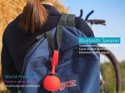 PINGKO Waterproof Wireless Bluetooth Speaker For Portable Outdoor with Dustproof Shockproof - Red N5