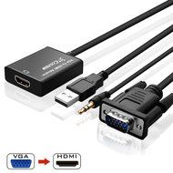 VGA to HDMI Output, Costech HD 1080p TV AV HDTV Video Cable Converter Adapter Plug and Play with Audio for HDTVs...