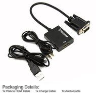 VGA to HDMI Output, Costech HD 1080p TV AV HDTV Video Cable Converter Adapter Plug and Play with Audio for HDTVs... N7