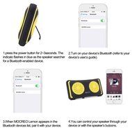 MOCREO Portable Mini Bluetooth Speaker, Wireless Bluetooth Mini Portable Pocket Mosound Lemon Speaker (Yellow+... N6