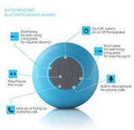 Security 1815950 Hands-Free Waterproof Bluetooth Wireless Shower Stereo Sound Speaker with Suction Cup N3