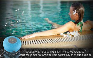 Security 1815950 Hands-Free Waterproof Bluetooth Wireless Shower Stereo Sound Speaker with Suction Cup N5