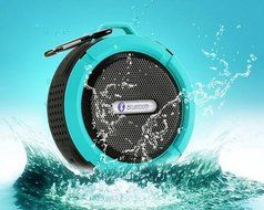 Waterproof Bluetooth Speaker For Shower, Home Or Outdoor - Blue N2