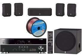 Yamaha Surround Realism 3D Ready Home Theater System with 5.1-channel 500 Watt AV Receiver + 4 Surround Satellite...