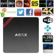 Vipwind NEXBOX A95X Android 6.0 TV Box Set-Top Box Amlogic S905X Quad Core 64Bit Kodi 1GB RAM 8GB ROM 4K Smart...