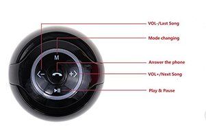TopYart Mini Portable Wireless Bluetooth Rechargeable Super Bass Stereo Speaker with USB Charging Cable and Bulit-in...
