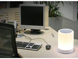 Bluetooth Speaker Touch Control Color Night Light Table Lamp, SolidPin Portable Wireless Louder with Hands-free... N4