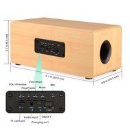 DYJ Portable Wood Wireless Bluetooth Speakers, 10W Output from Dual 5 W Drivers, with Advanced Bass Enhancement... N4