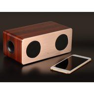 DYJ Portable Wood Wireless Bluetooth Speakers, 10W Output from Dual 5 W Drivers, with Advanced Bass Enhancement... N5