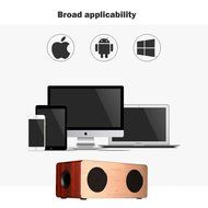 DYJ Portable Wood Wireless Bluetooth Speakers, 10W Output from Dual 5 W Drivers, with Advanced Bass Enhancement... N6