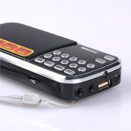 Mifine Portable Pocket FM Radio Speaker Mp3 Music Player with Micro SD/TF Card/USB Disk Input,Emergency Flashlight... N18