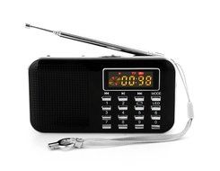 Mifine Portable Pocket FM Radio Speaker Mp3 Music Player with Micro SD/TF Card/USB Disk Input,Emergency Flashlight... N39