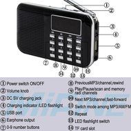Mifine Portable Pocket FM Radio Speaker Mp3 Music Player with Micro SD/TF Card/USB Disk Input,Emergency Flashlight... N40