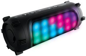 Sharper Image SBT614BK Wireless Bluetooth Party Speaker with LED Color-Changing Lights (Black)
