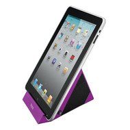 Sleek Stereo Speaker System/Stand for iPad, Tablet PC, Smartphone, iPod or other Audio Devices (Purple)