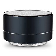 Generic Wireless Bluetooth Metal Steel Speaker With LED Light for Tablet PC iPhones Cell Phones - Black