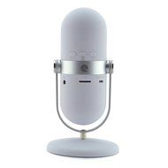 iQualTech Wireless Bluetooth Speaker With Built In Mic And Microphone Style Stand (White) N3