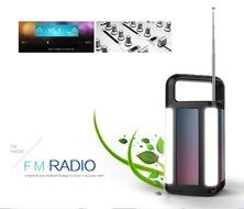 Cuboid Bluetooth Speaker FM Radio LED Light Power Bank All in One Partner N4