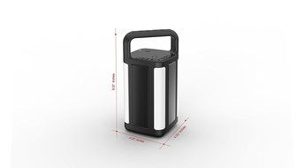 Cuboid Bluetooth Speaker FM Radio LED Light Power Bank All in One Partner N6