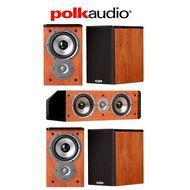 Polk Audio 5.0 Speaker System with (4) TSi100 Bookshelf Speakers and (1) CS10 Center Channel Speaker in Cherry