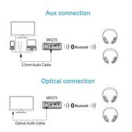 August MR250 Bluetooth Wireless Transmitter - Audio Sender for TV to Bluetooth Headphone - Stream Music from 3.5mm... N41