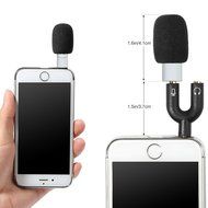 Koolertron Mini Condenser Microphone for Mobile Phone Interviewing Recording Support Plug-and-play for iPhone... N19