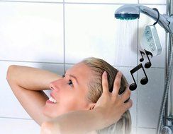 Pyle PSRB8WT Bluetooth Wireless Waterproof Shower Speaker and Hands Free Speaker-Phone (White)