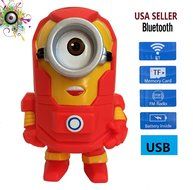 New Iron Man Wireless Bluetooth Speaker Mini Portable Children Style LED Light Speakers Stereo Music Player Support...