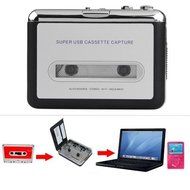 Kobwa(TM) USB Audio Cassette Tape Converter to MP3 CD Player PC(Silver and Black) with Kobwa's Keyring N3