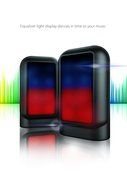 Sharper Image SBT623BK 2 Bluetooth Sound-Responsive Wireless Stereo Speakers, 2 Speakers (Black) N2