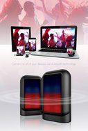 Sharper Image SBT623BK 2 Bluetooth Sound-Responsive Wireless Stereo Speakers, 2 Speakers (Black) N3